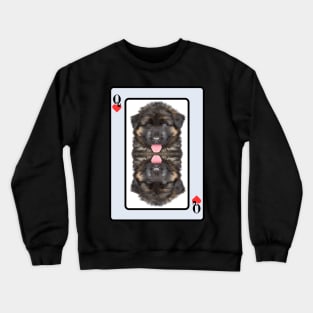 German Shepherd Queen Of Hearts Crewneck Sweatshirt